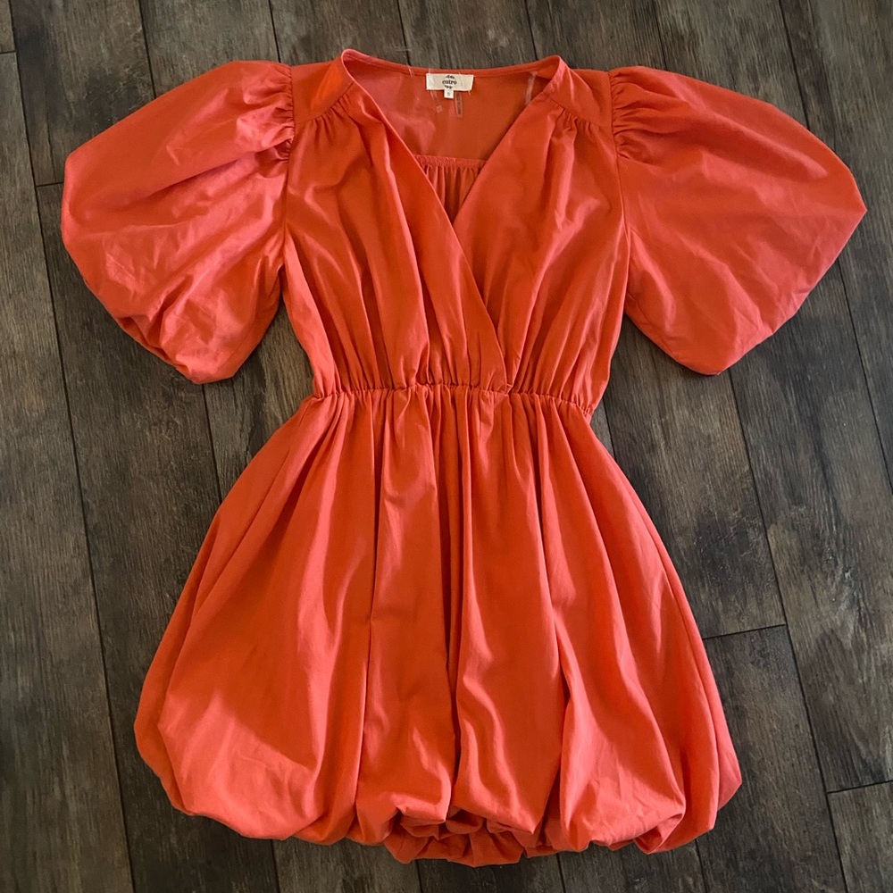 Entro Vibrant Orange Mini Dress